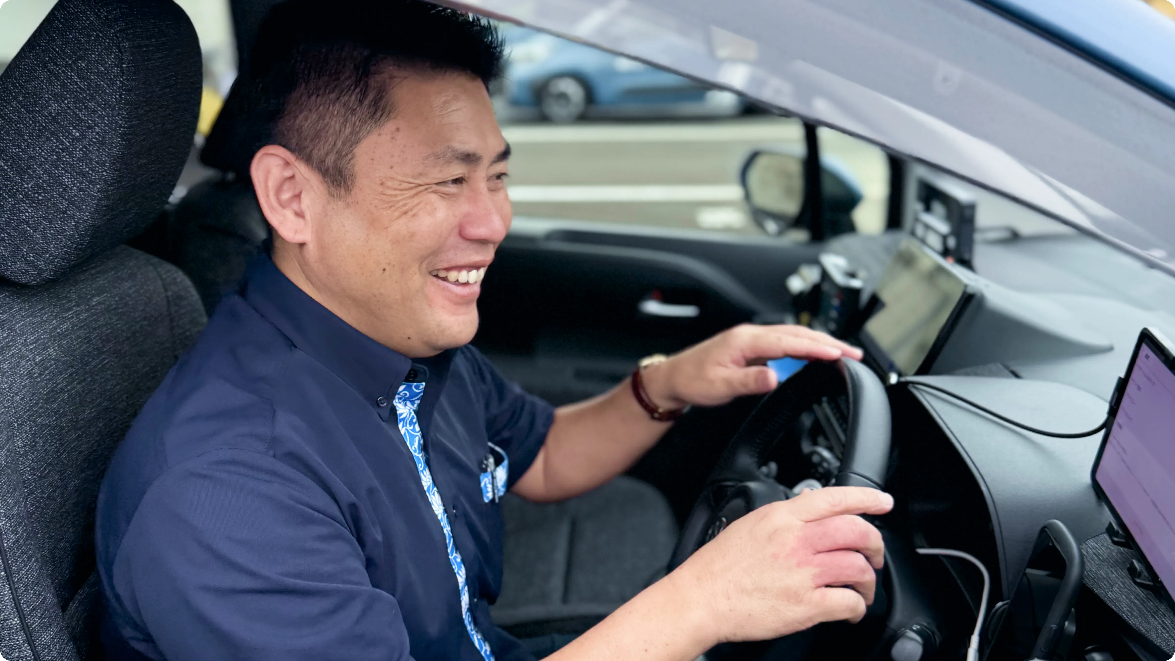 運転するF.D.さん