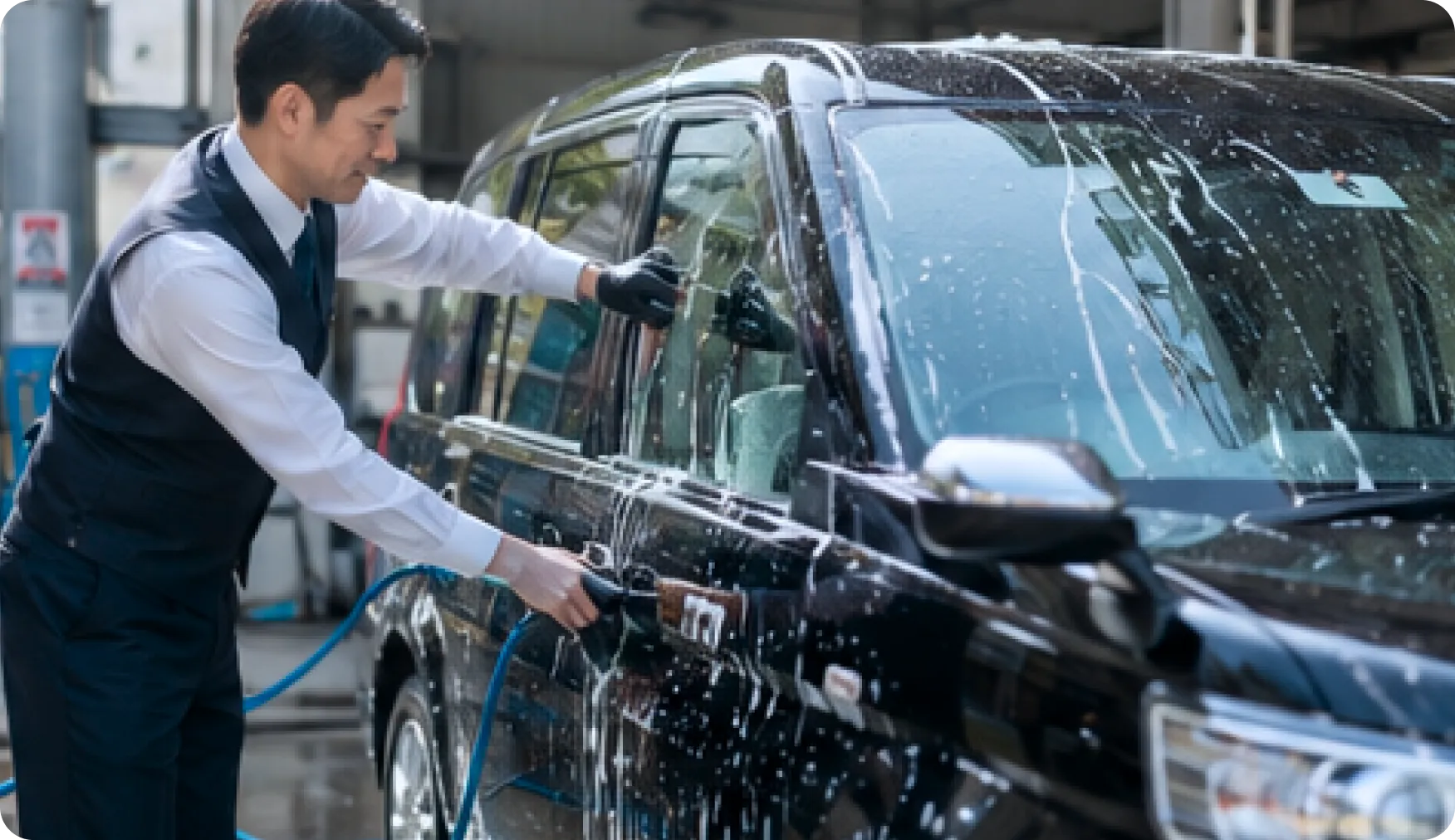 退社する乗務員